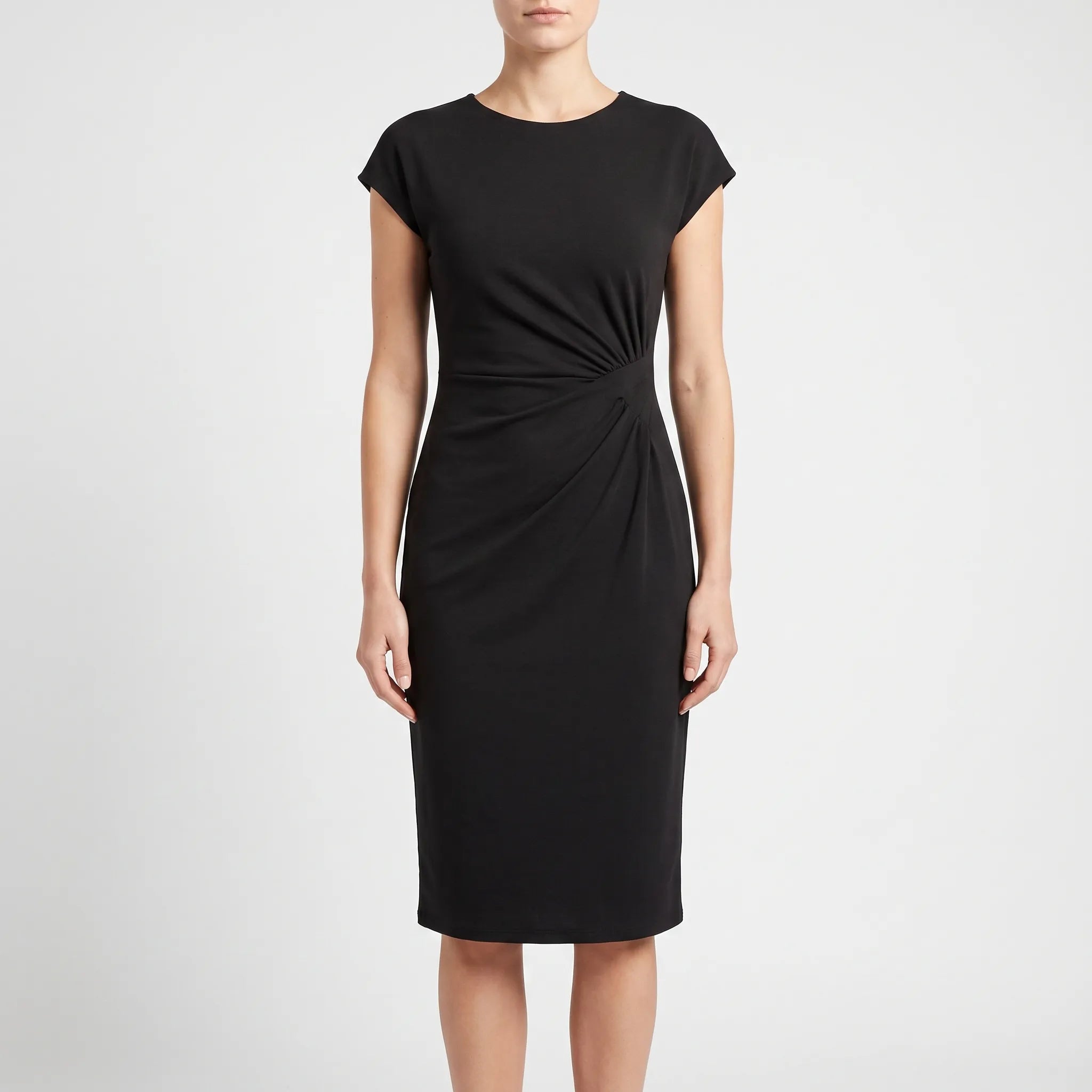 Formelle  - Structured Short-Sleeve Midi Dress Office Presentations