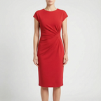 Formelle  - Structured Short-Sleeve Midi Dress Office Presentations