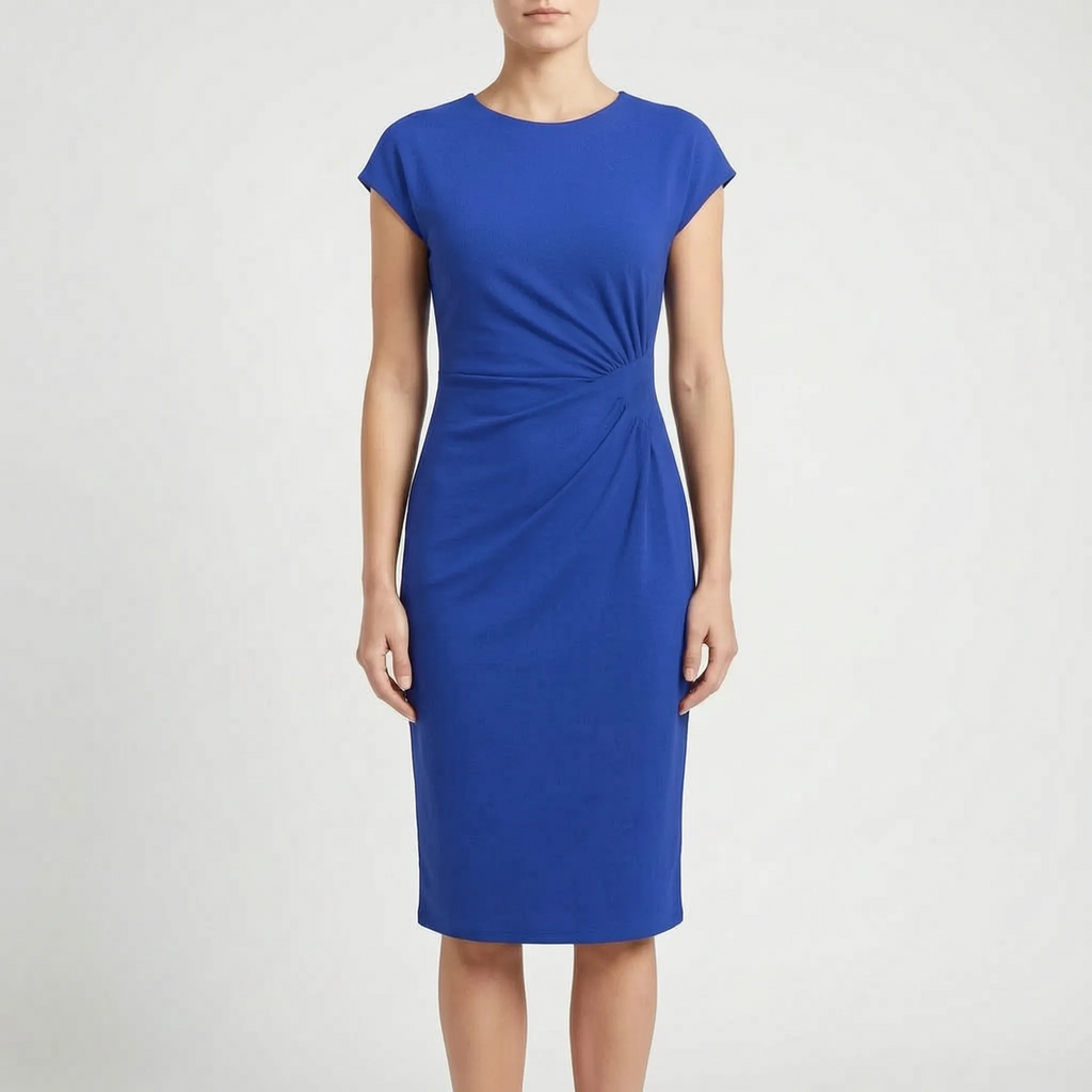 Formelle  - Structured Short-Sleeve Midi Dress Office Presentations