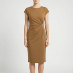 Formelle  - Structured Short-Sleeve Midi Dress Office Presentations