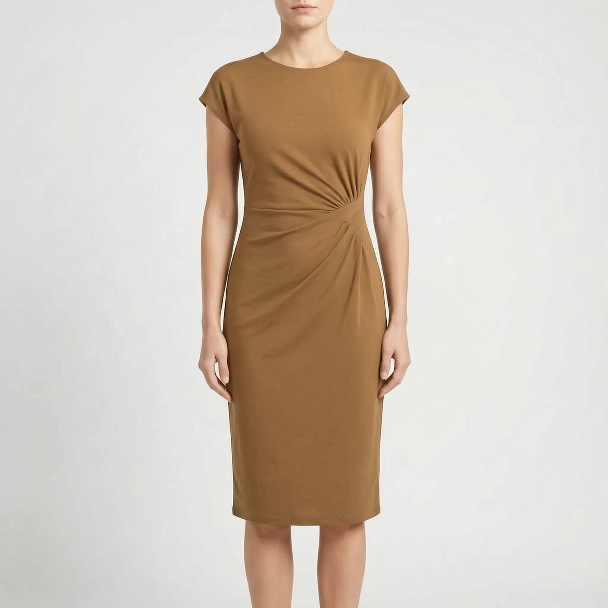 Formelle  - Structured Short-Sleeve Midi Dress Office Presentations