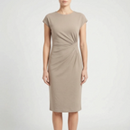 Formelle  - Structured Short-Sleeve Midi Dress Office Presentations