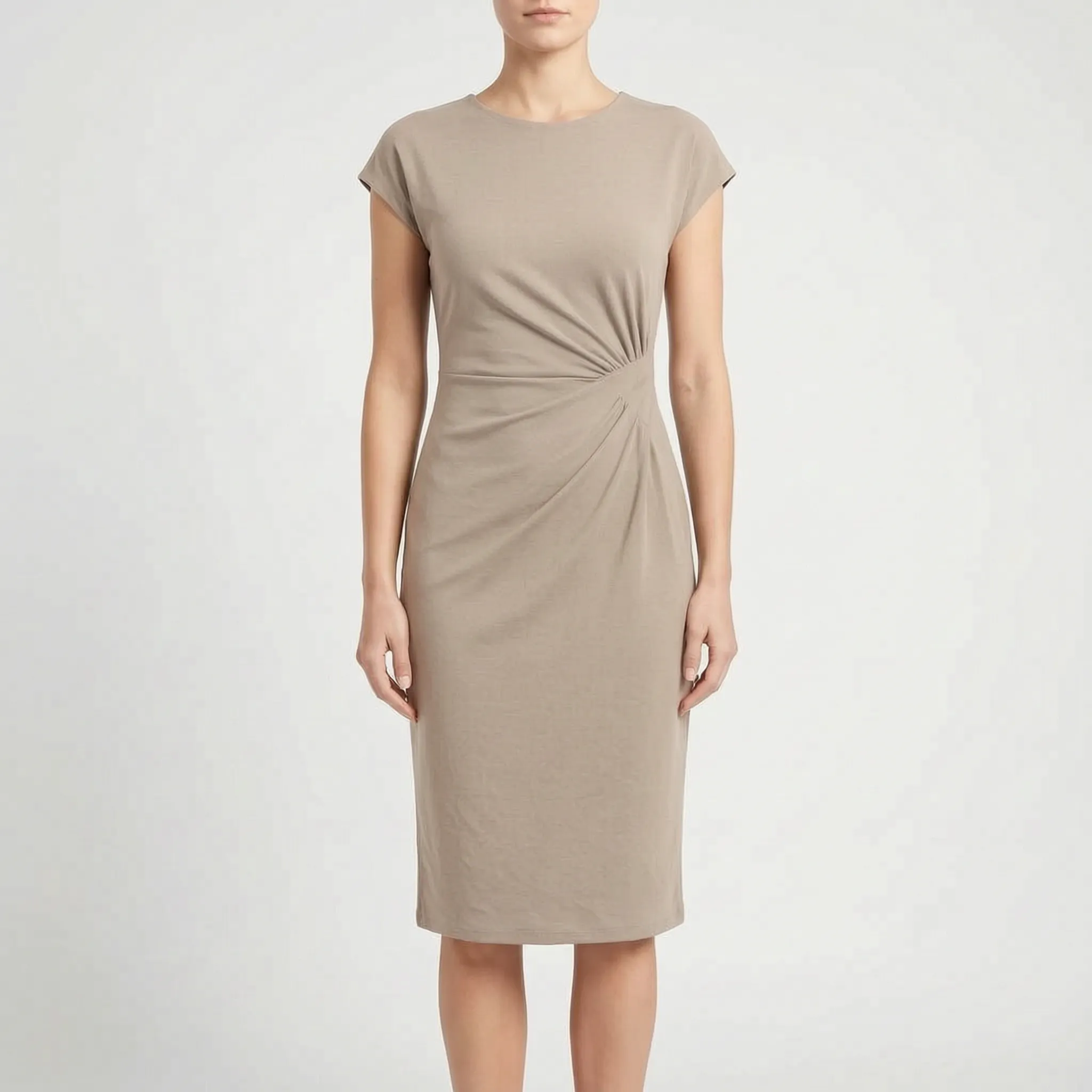 Formelle  - Structured Short-Sleeve Midi Dress Office Presentations