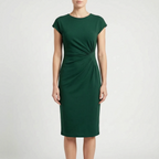 Formelle  - Structured Short-Sleeve Midi Dress Office Presentations