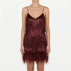 Fringella  - Fringed Mini Cocktail Dress Evening Parties
