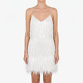 Fringella  - Fringed Mini Cocktail Dress Evening Parties
