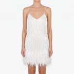 Fringella  - Fringed Mini Cocktail Dress Evening Parties