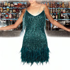 Fringella  - Fringed Mini Cocktail Dress Evening Parties