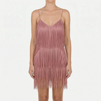 Fringella  - Fringed Mini Cocktail Dress Evening Parties