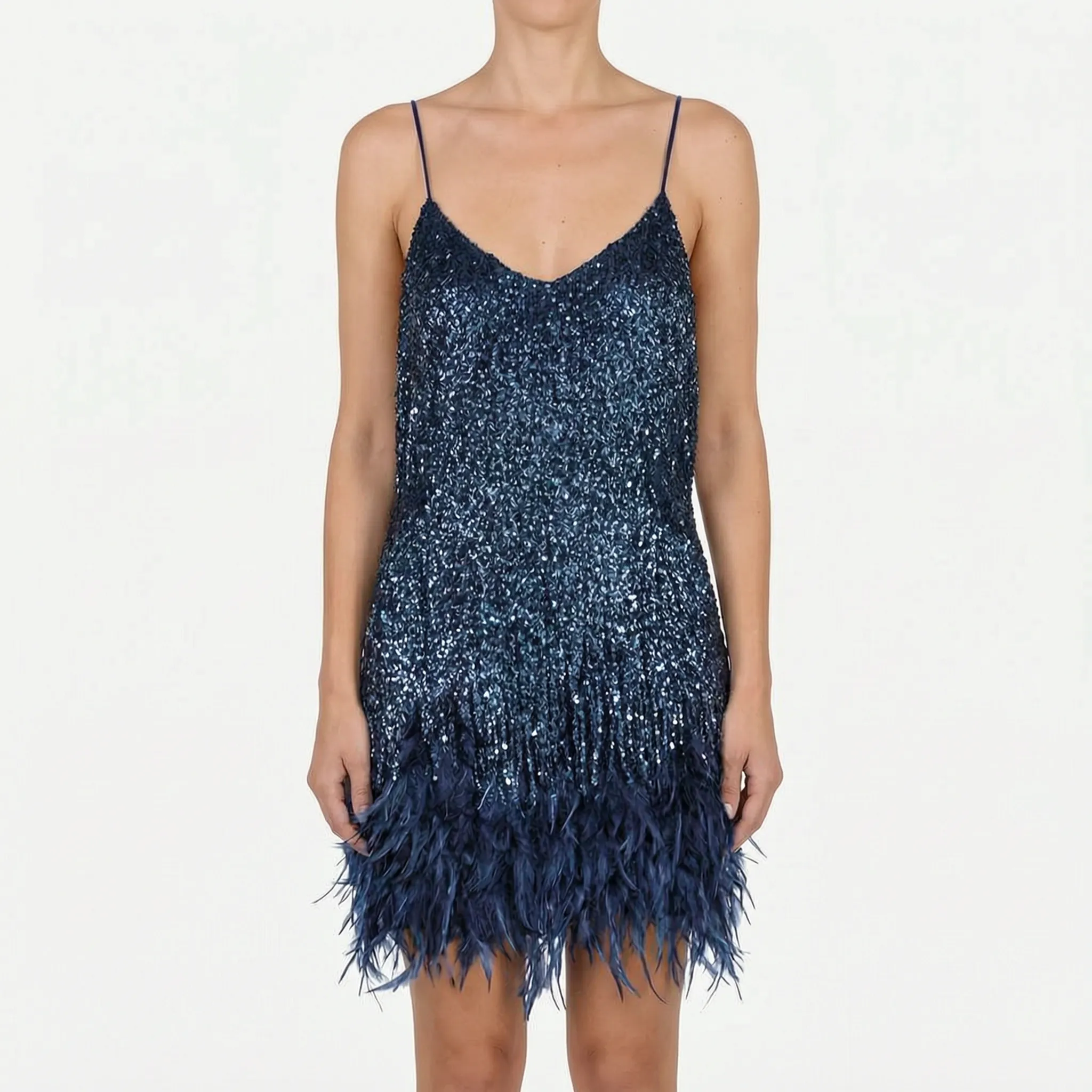 Fringella  - Fringed Mini Cocktail Dress Evening Parties