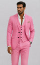 Men's Tailored Suit, Notched Lapels, Button Front, Trousers