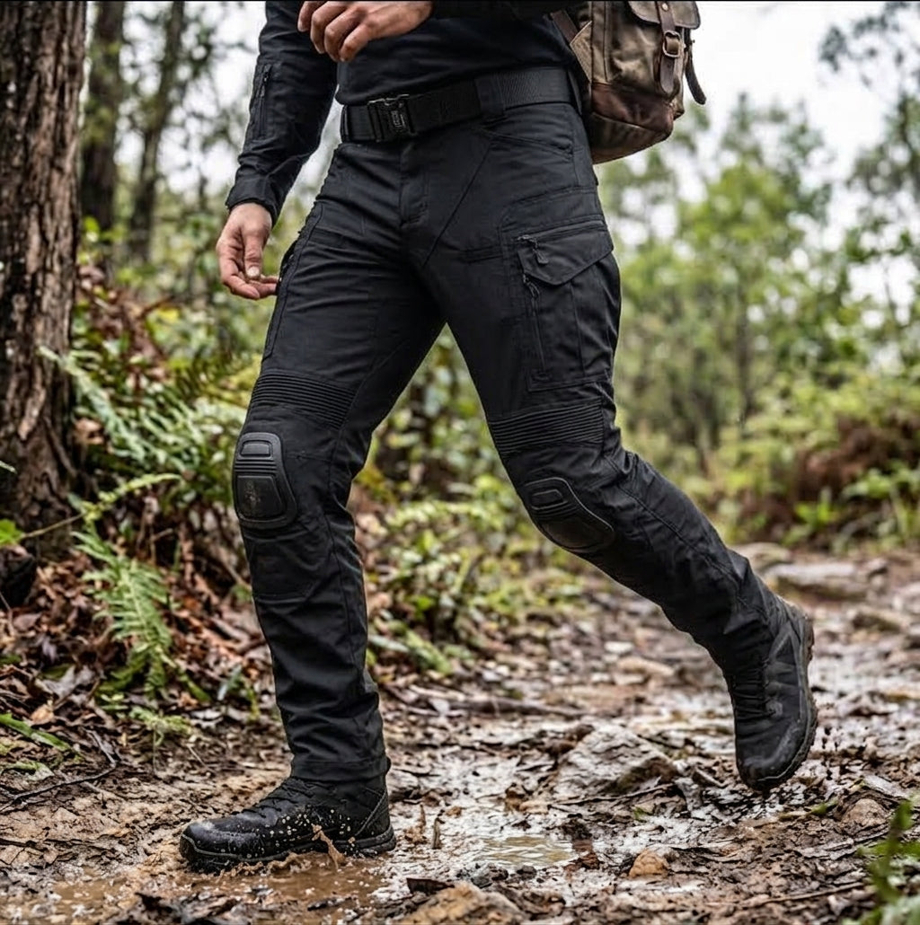 Men's Cargo Trousers, Tapered Fit, Utility Pockets, Long Length
