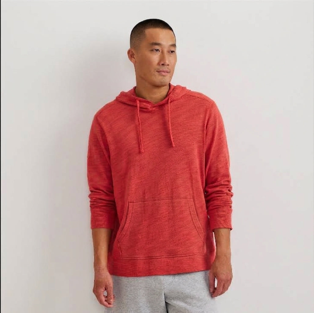 Men's Slub Hoodie, Drawstring Hood, Long Sleeves