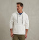 Men's Striped Henley Hoodie, Long Sleeves, Kangaroo Pocket