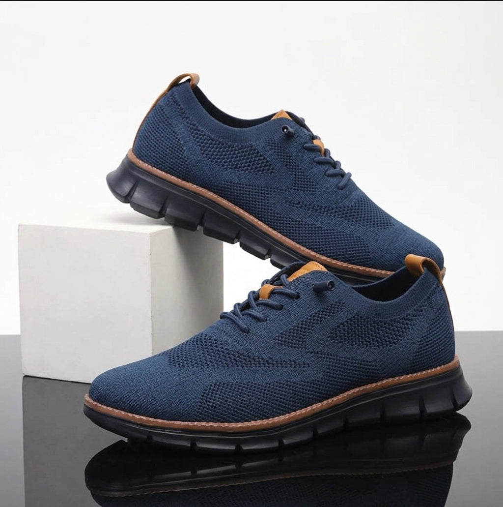 Unisex Knit Sneakers, Lace-Up, Round Toe, Low Profile