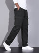 Men's Corduroy Cargo Trousers, Drawstring Waist, Cuffed Hems