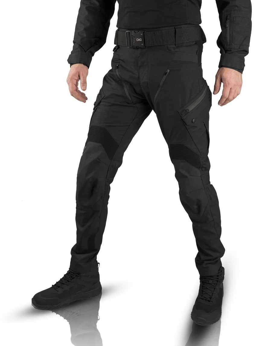 Men's Cargo Trousers, Tapered Fit, Utility Pockets, Long Length