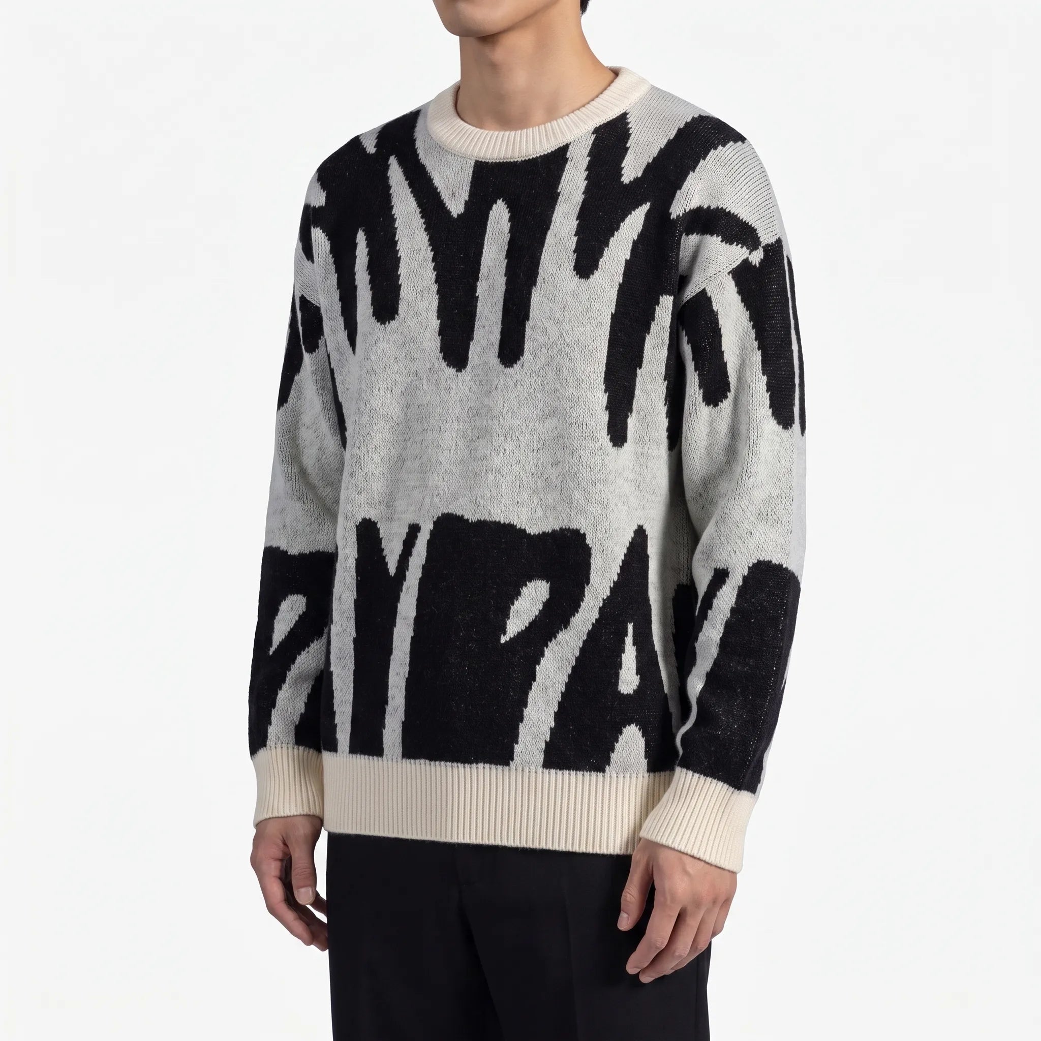 Graphyx  - Men's Relaxed Abstract Graphic Jumper Casual Weekend Wear