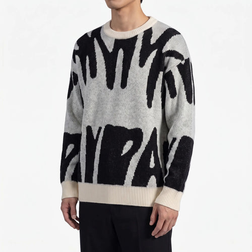 Graphyx  - Men's Relaxed Abstract Graphic Jumper Casual Weekend Wear