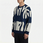 Graphyx  - Men's Relaxed Abstract Graphic Jumper Casual Weekend Wear