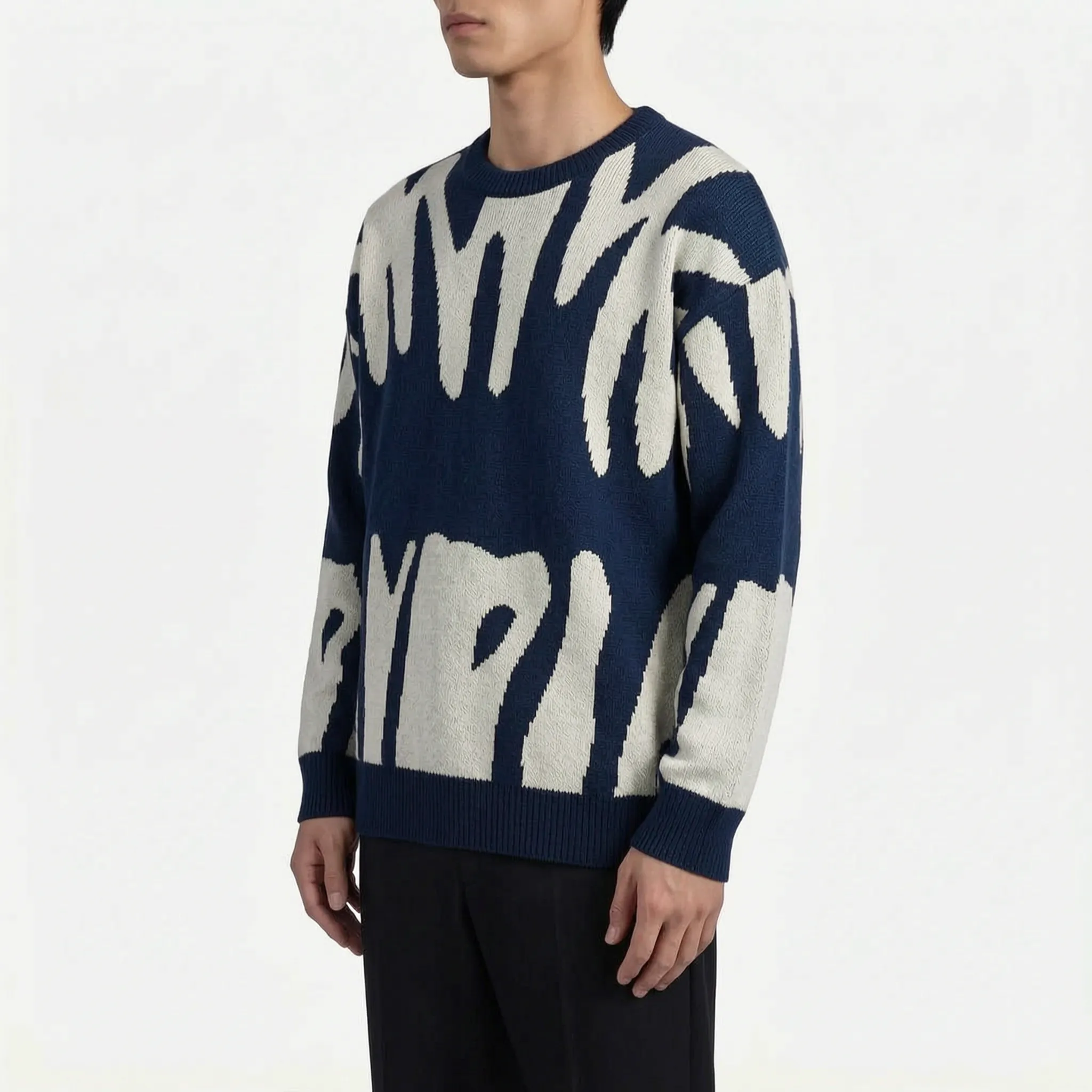 Graphyx  - Men's Relaxed Abstract Graphic Jumper Casual Weekend Wear