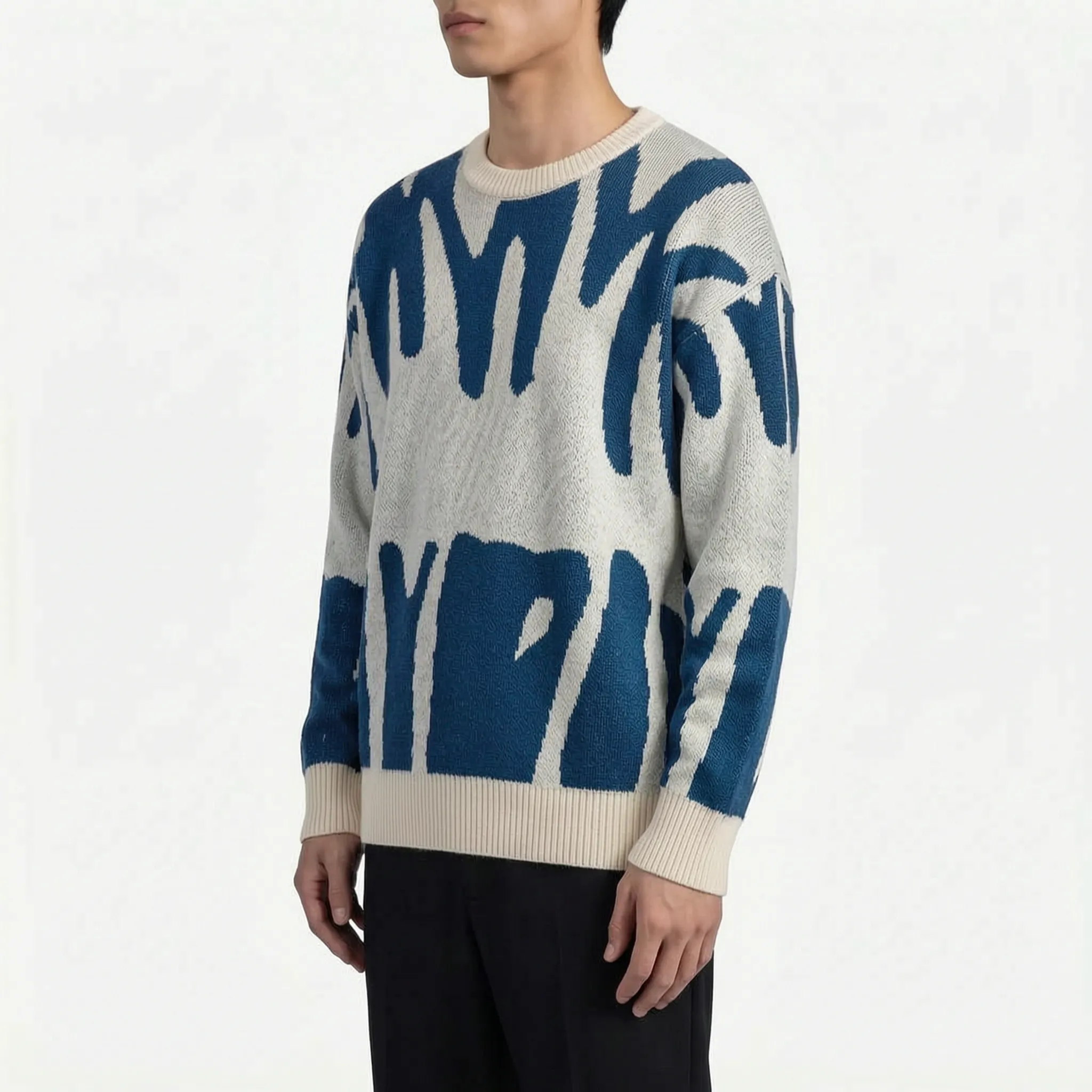 Graphyx  - Men's Relaxed Abstract Graphic Jumper Casual Weekend Wear