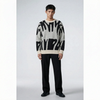Graphyx  - Men's Relaxed Abstract Graphic Jumper Casual Weekend Wear