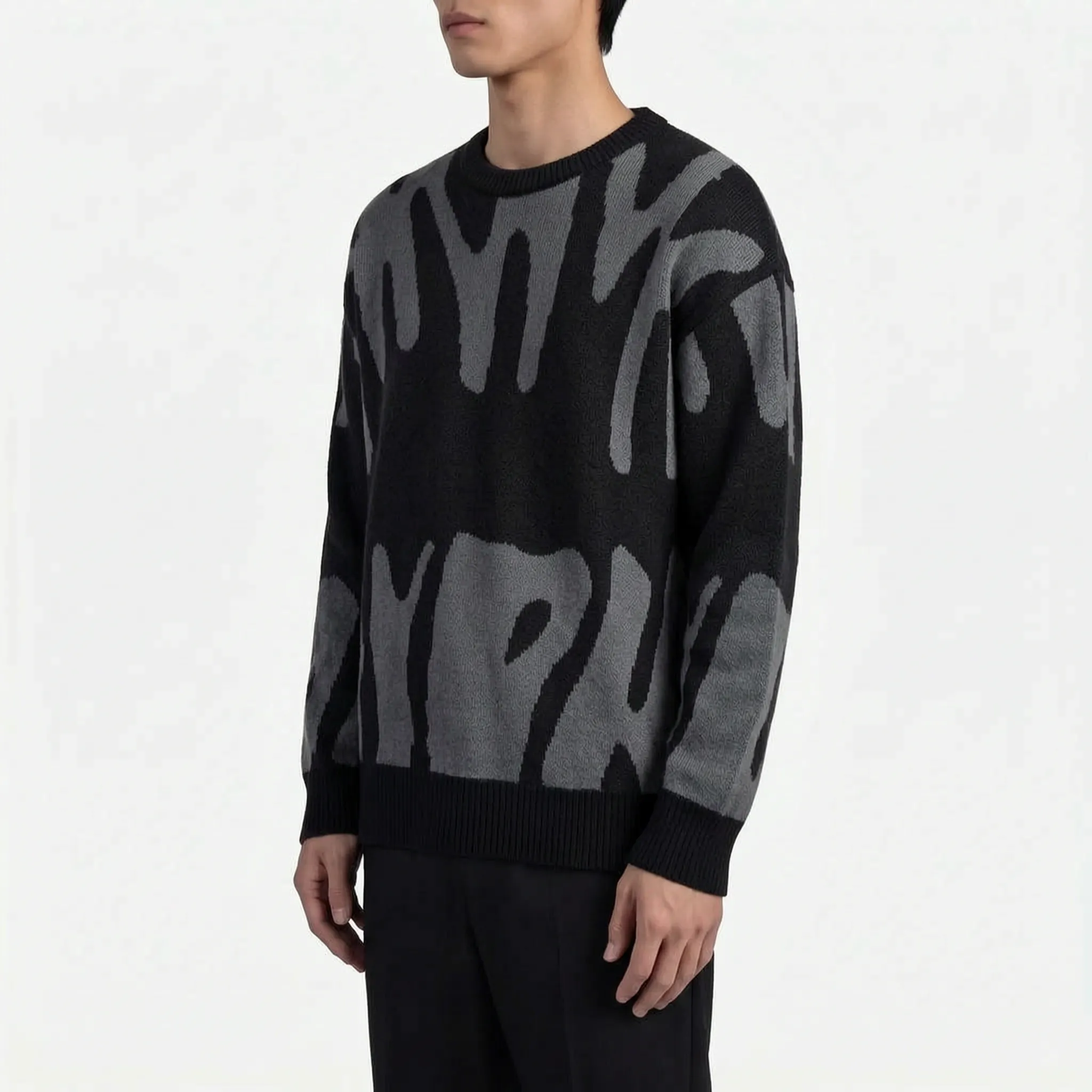 Graphyx  - Men's Relaxed Abstract Graphic Jumper Casual Weekend Wear