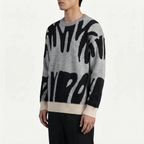 Graphyx  - Men's Relaxed Abstract Graphic Jumper Casual Weekend Wear