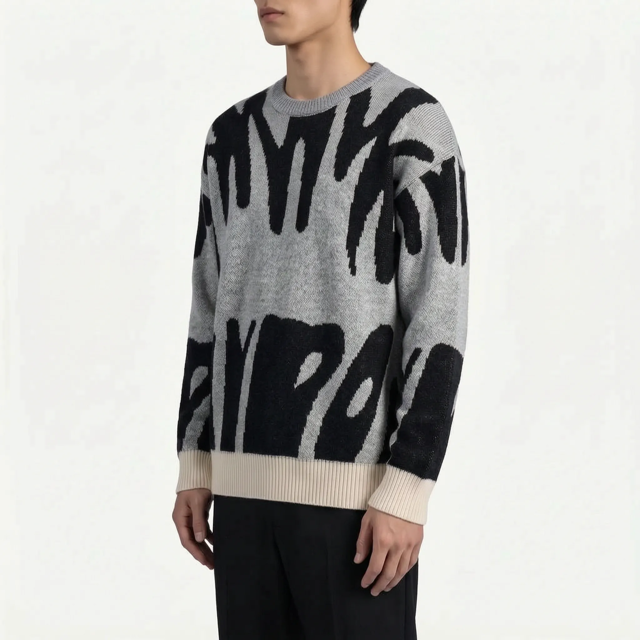 Graphyx  - Men's Relaxed Abstract Graphic Jumper Casual Weekend Wear