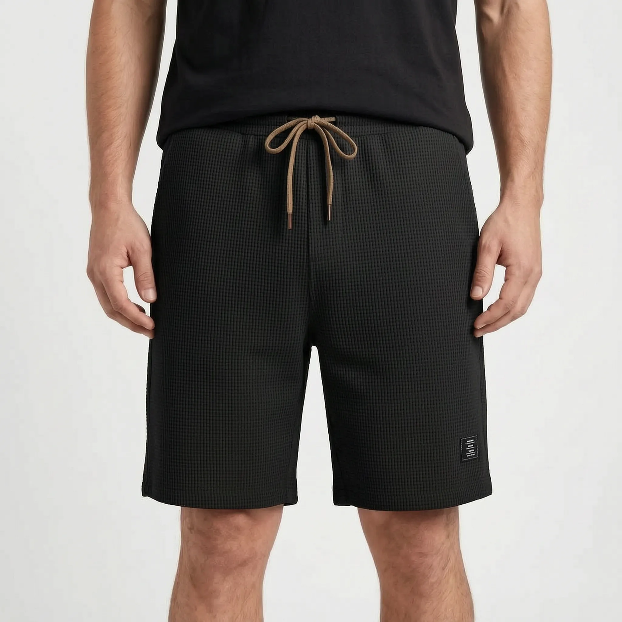 Gridloom  - Textured Men's Smart Casual Shorts Weekend Outings