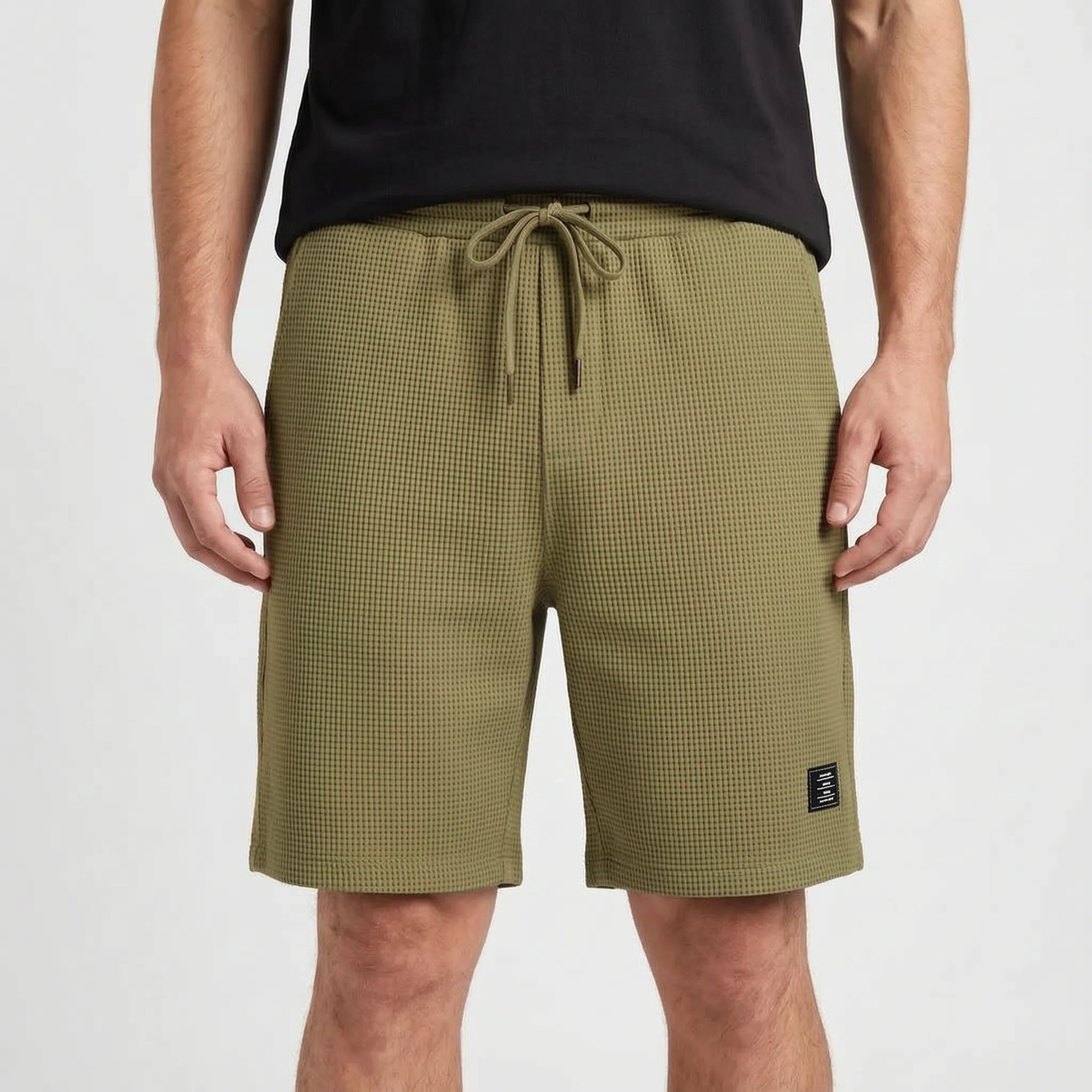 Gridloom  - Textured Men's Smart Casual Shorts Weekend Outings