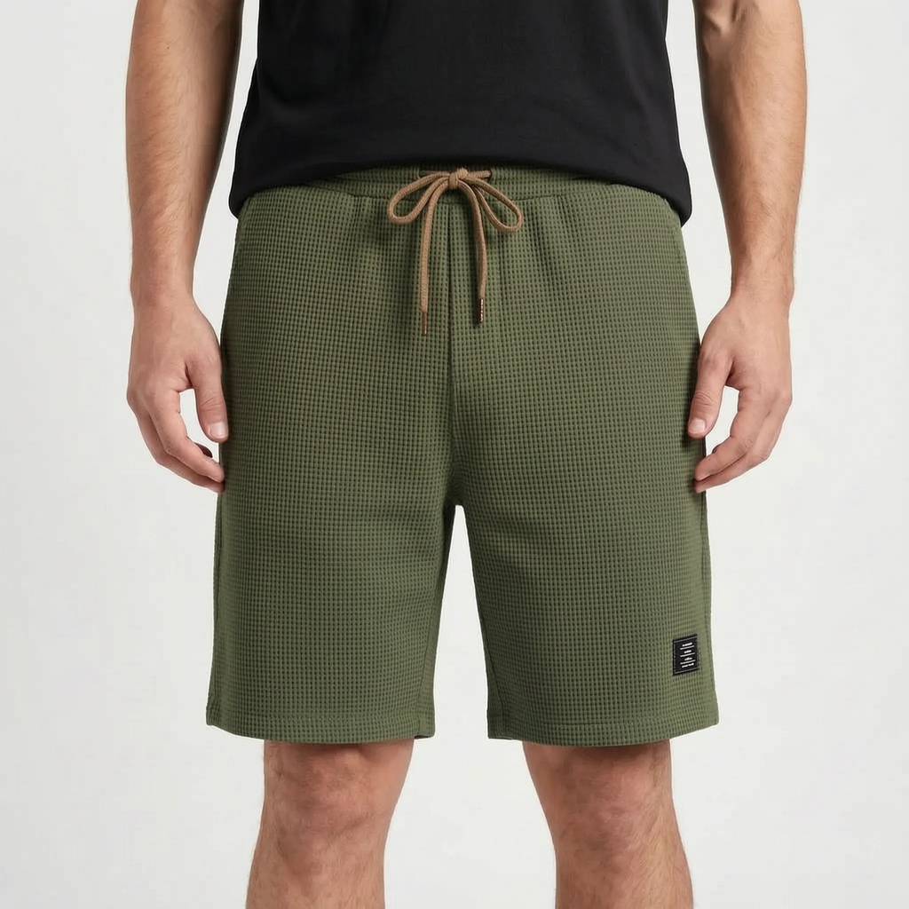 Gridloom  - Textured Men's Smart Casual Shorts Weekend Outings