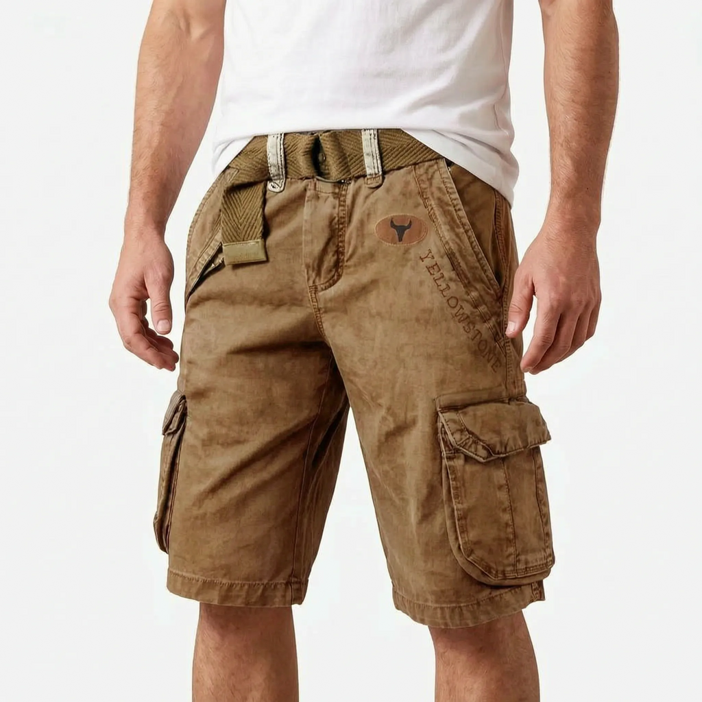 Gritox  - Rugged Vintage-Inspired Cargo Shorts Outdoor Excursions