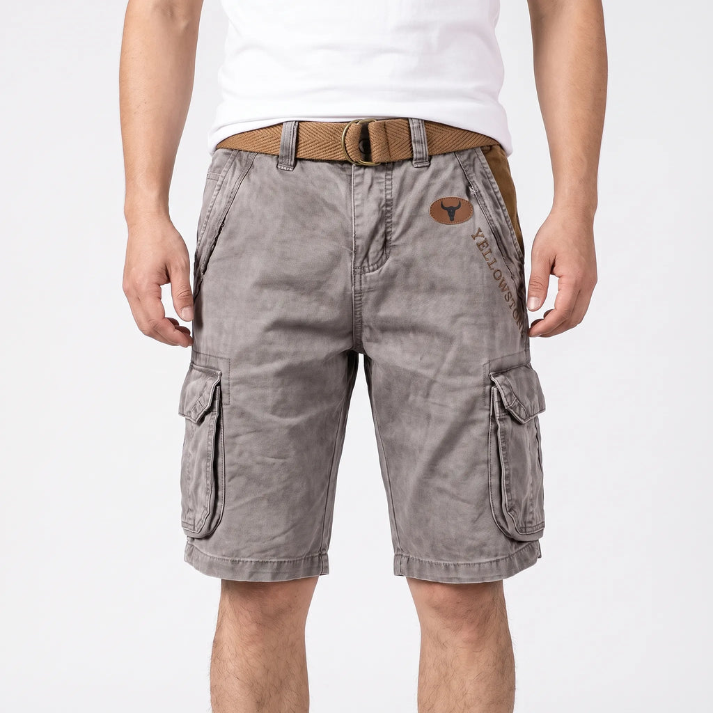 Gritox  - Rugged Vintage-Inspired Cargo Shorts Outdoor Excursions