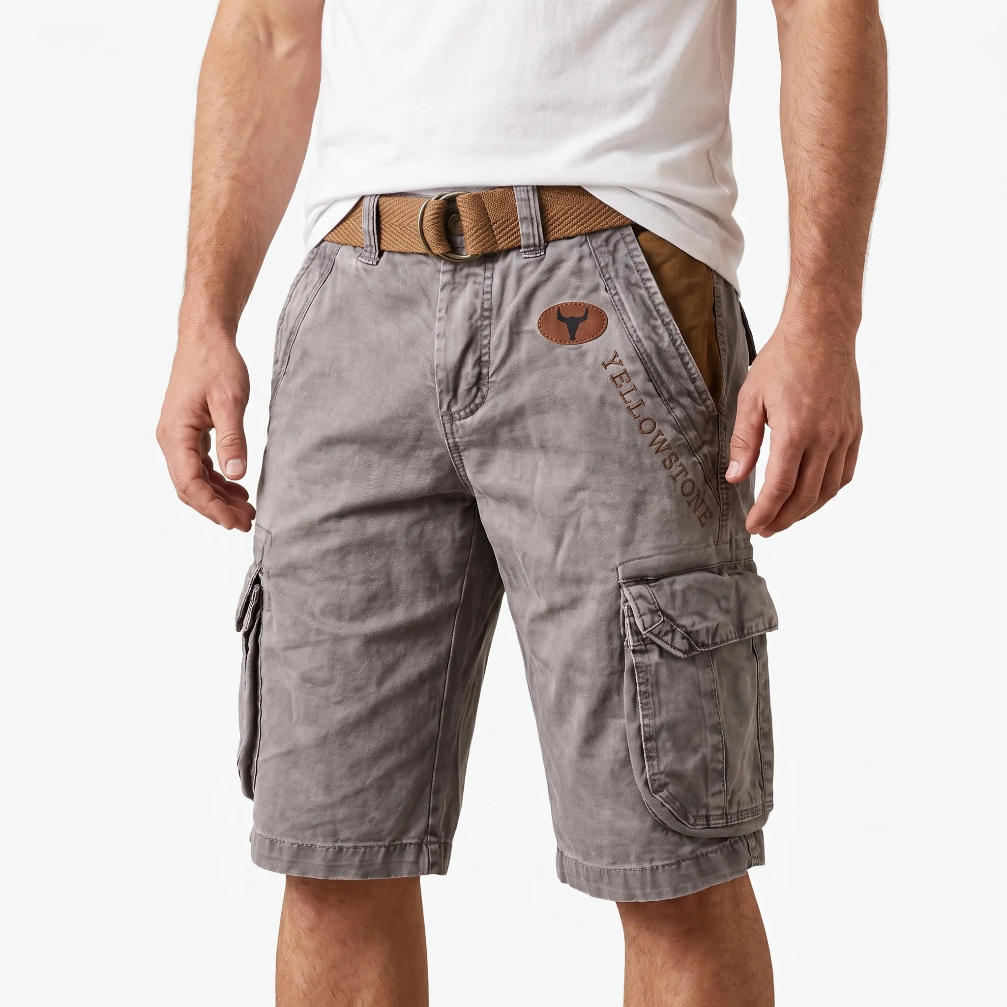 Gritox  - Rugged Vintage-Inspired Cargo Shorts Outdoor Excursions