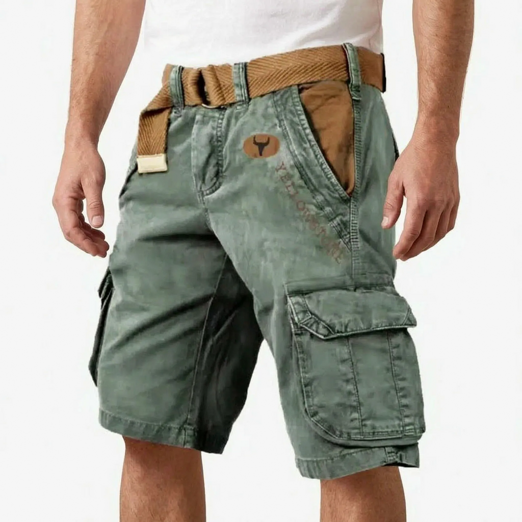 Gritox  - Rugged Vintage-Inspired Cargo Shorts Outdoor Excursions