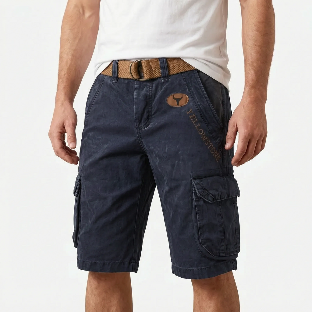 Gritox  - Rugged Vintage-Inspired Cargo Shorts Outdoor Excursions