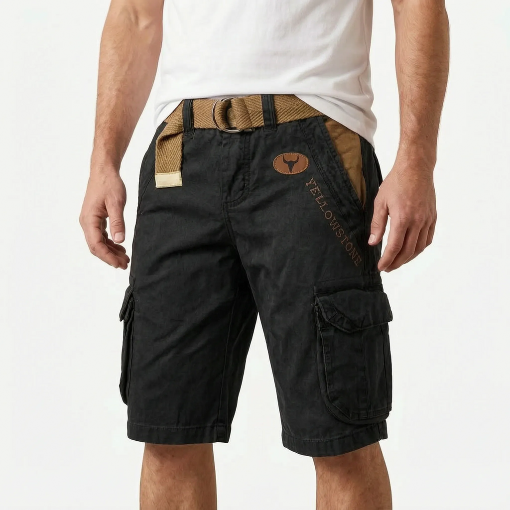 Gritox  - Rugged Vintage-Inspired Cargo Shorts Outdoor Excursions