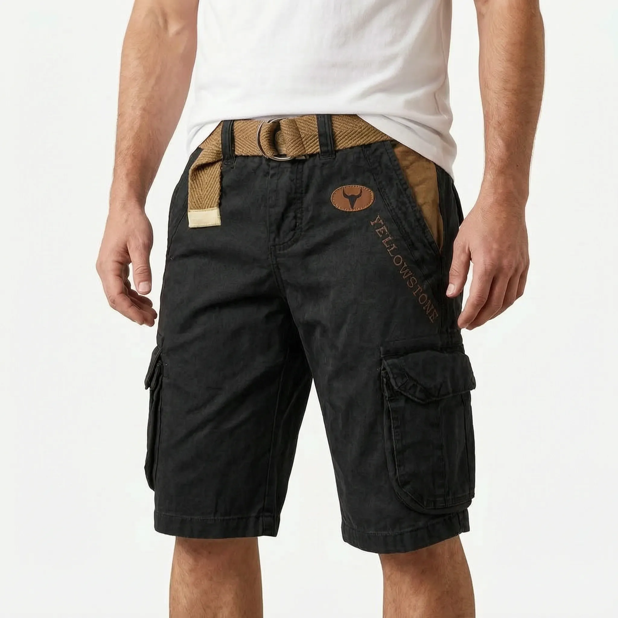 Gritox  - Rugged Vintage-Inspired Cargo Shorts Outdoor Excursions