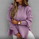 Women's textured mock neck sweater with long sleeves