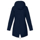 Women's hooded trench coat with long sleeves, zip front and flap pockets