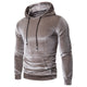 Men's long-sleeve velour hoodie with drawstring hood
