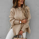 Women's textured mock neck sweater with long sleeves