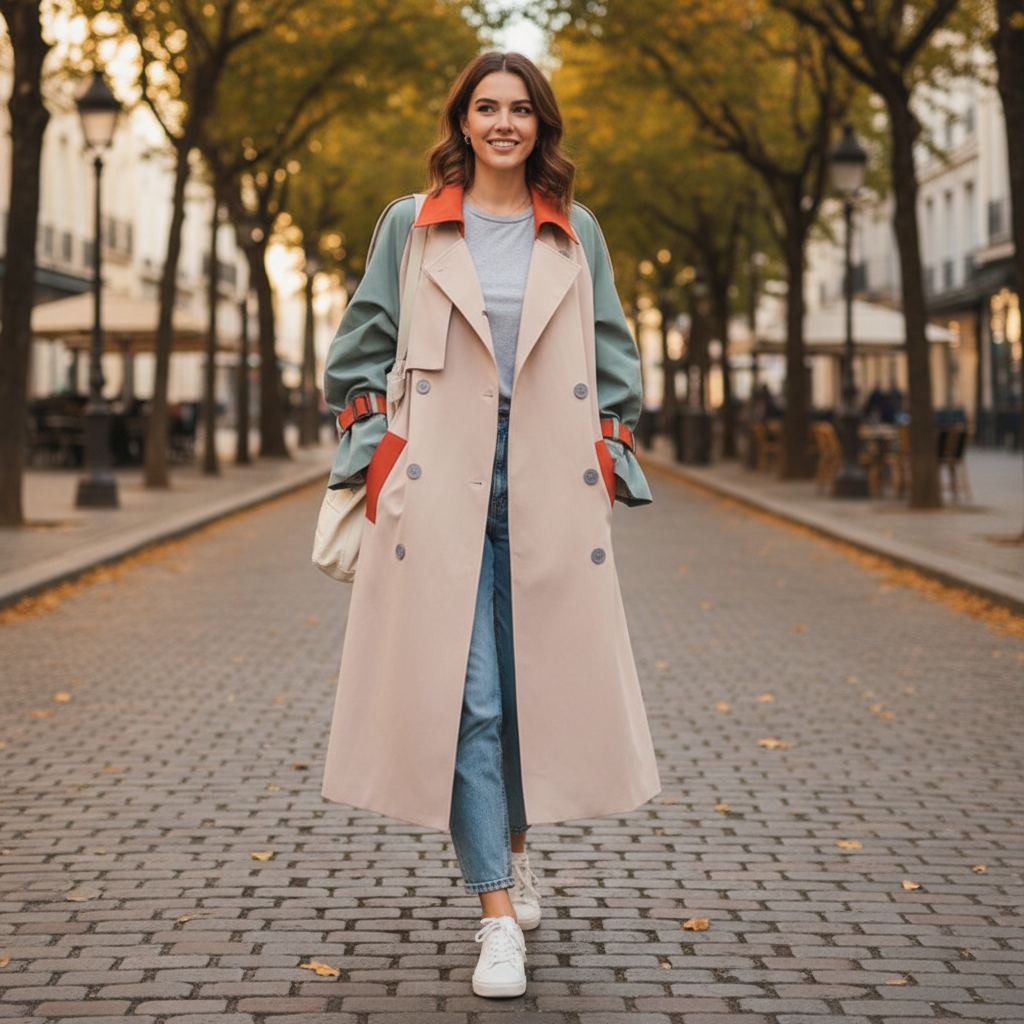 harper-womens-trench-coat-with-contrast-panels-and-button-front-modern-2