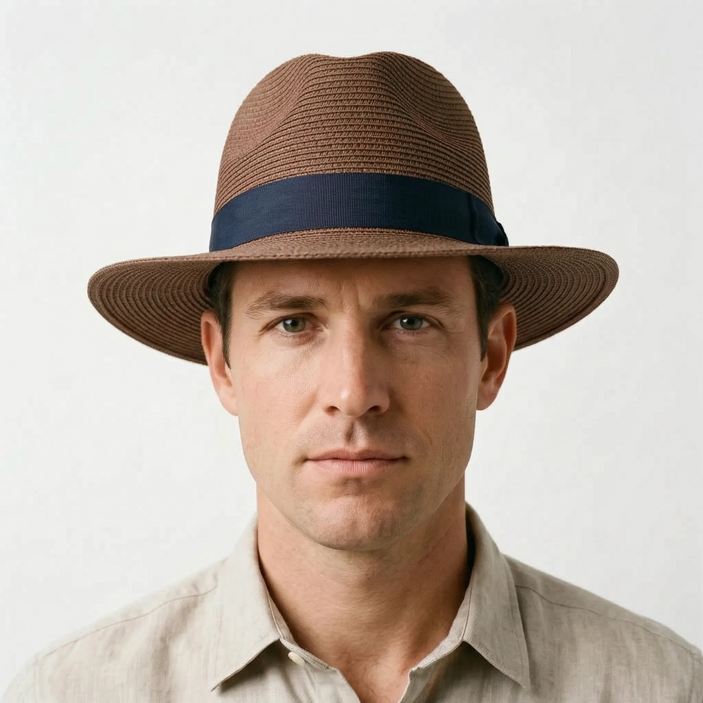 HavanaBreeze  - Men's Wide Brimmed Panama Hat Warm Weather Styling