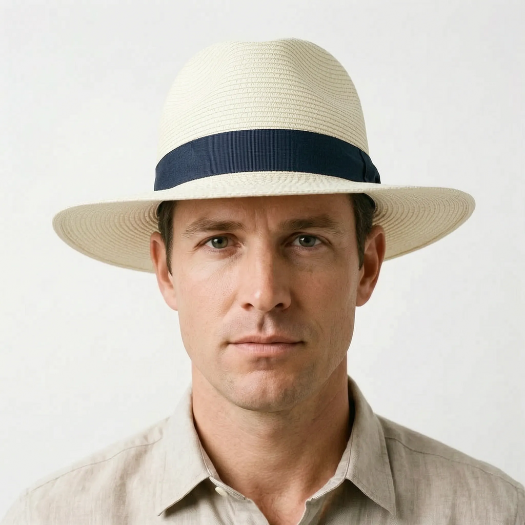 HavanaBreeze  - Men's Wide Brimmed Panama Hat Warm Weather Styling