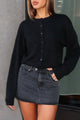 Women's V-neck button front cardigan with long sleeves
