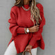 Women's textured mock neck sweater with long sleeves