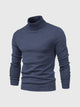 Men's ribbed turtleneck sweater with long sleeves